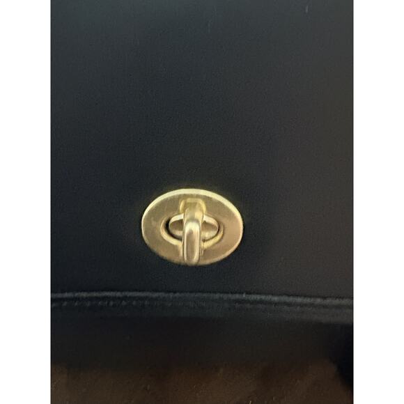 Vintage Coach Black Leather Court Bag Satchel Crossbody 9870 - Picture 15 of 16